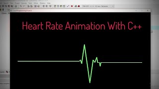 Heart Rate Animation  Created  With Source Code | C++ | Cool Programming Projects #shorts