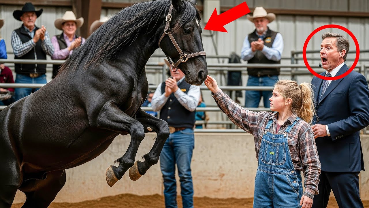 Auctioneer Bets No One Can Tame His Mustang At The Auction – But A Little Girl Proves Him Wrong!