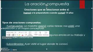 La oración compuesta