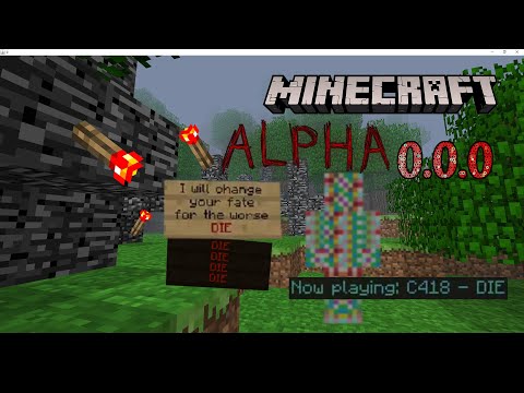 Minecraft Alpha 0.0.0 страшная версия оказалась дружелюбной...😳