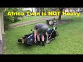 Africa twin is not heavy  with a ratchet lift tool