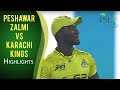 PSL 2017 Match 13: Peshawar Zalmi vs Karachi Kings Highlights