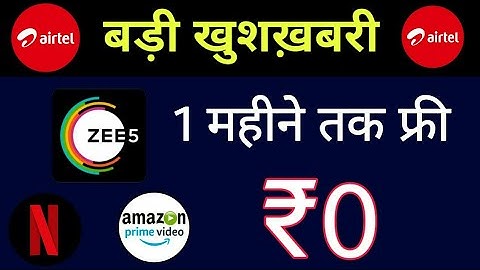 Airtel Launches New Prepaid Combo Plan Offer with Zee5