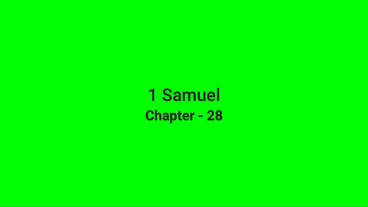 1 Samuel Chapter 28 YouTube 1 Samuel Chapter 28 YouTube