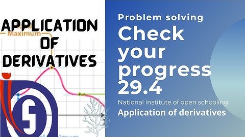 Check your progress 29.4 | Problem Solving | NIOS Maths | Class 12