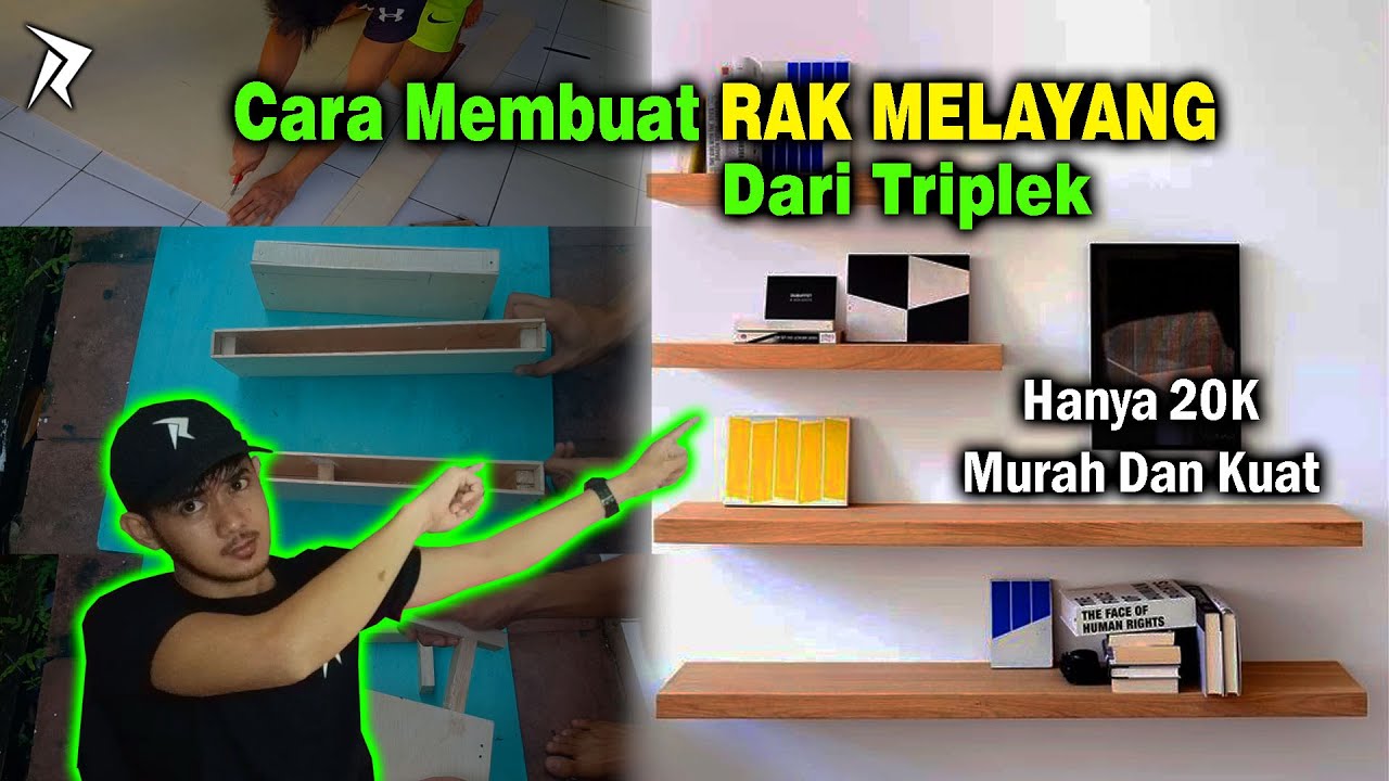 MEMBUAT RAK DINDING MELAYANG DARI TRIPLEK KREATIFIR 