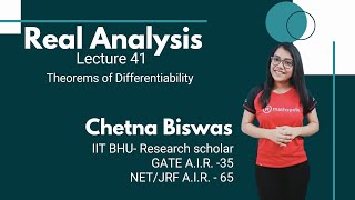 L 41-(CSIR-NET/JRF /GATE/IIT-JAM) Theorems of Differentiability - By Chetna Biswas