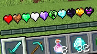 MINECRAFT pero hay CORAZONES personalizados  💛💚 🖤