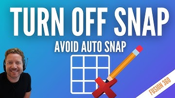 Turn off snapping Fusion 360 (Avoid Auto Snap)