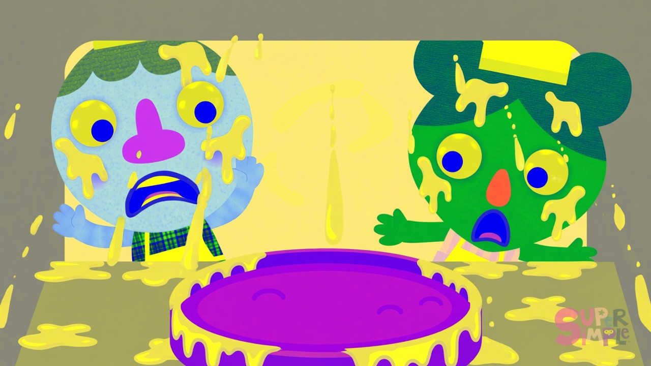 Noodle and Pals Pat a Cake Splashing All Over Their Face, It's Hot