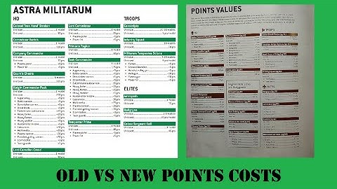 Tactics video: New Astra Militarum codex points compared to the old unit costs | Warhammer 40,000