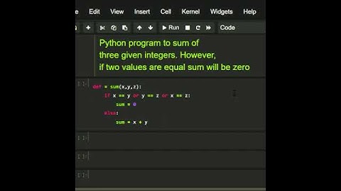 #Python program to sum of three given integers However if two value are eqal sum will be zero