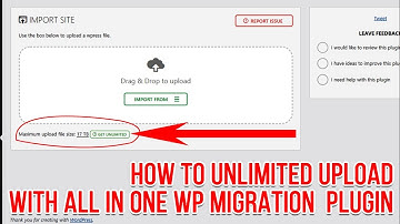 How to unlimited Upload with ALL IN ONE WP MIGRATION  Plugin