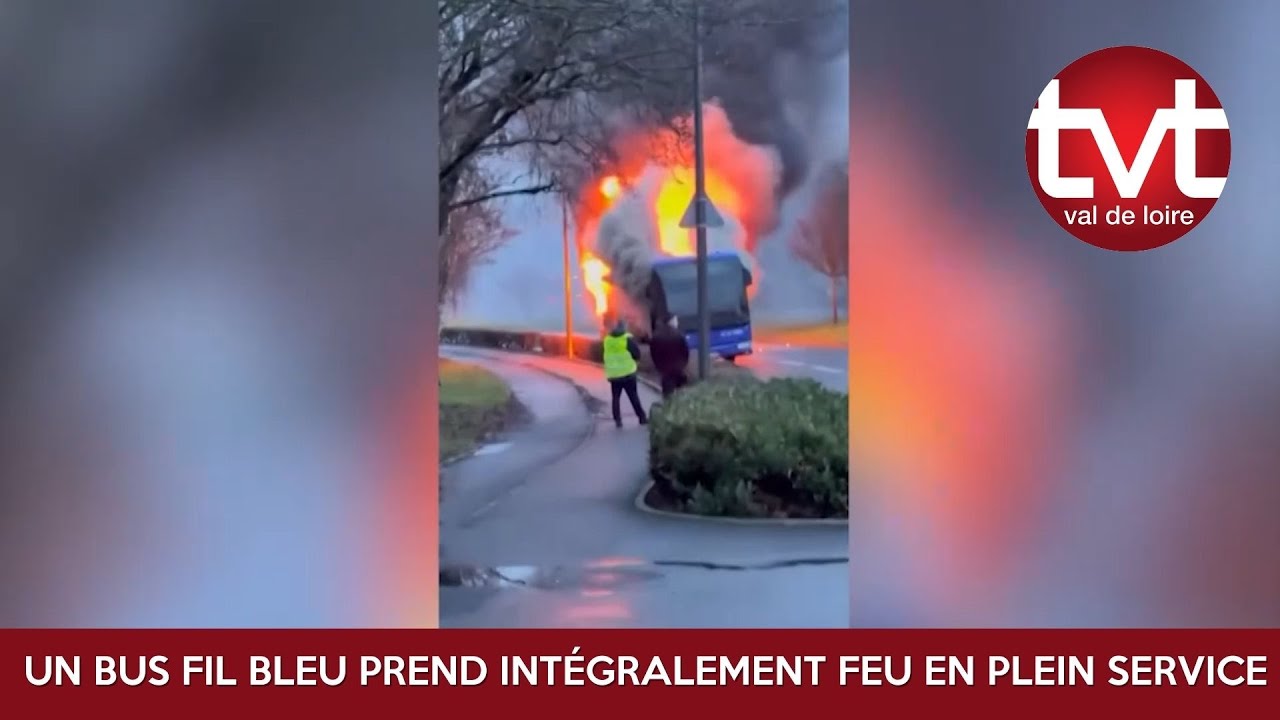 FAITS DIVERS : Un bus Fil Bleu prend intégralement feu en plein service