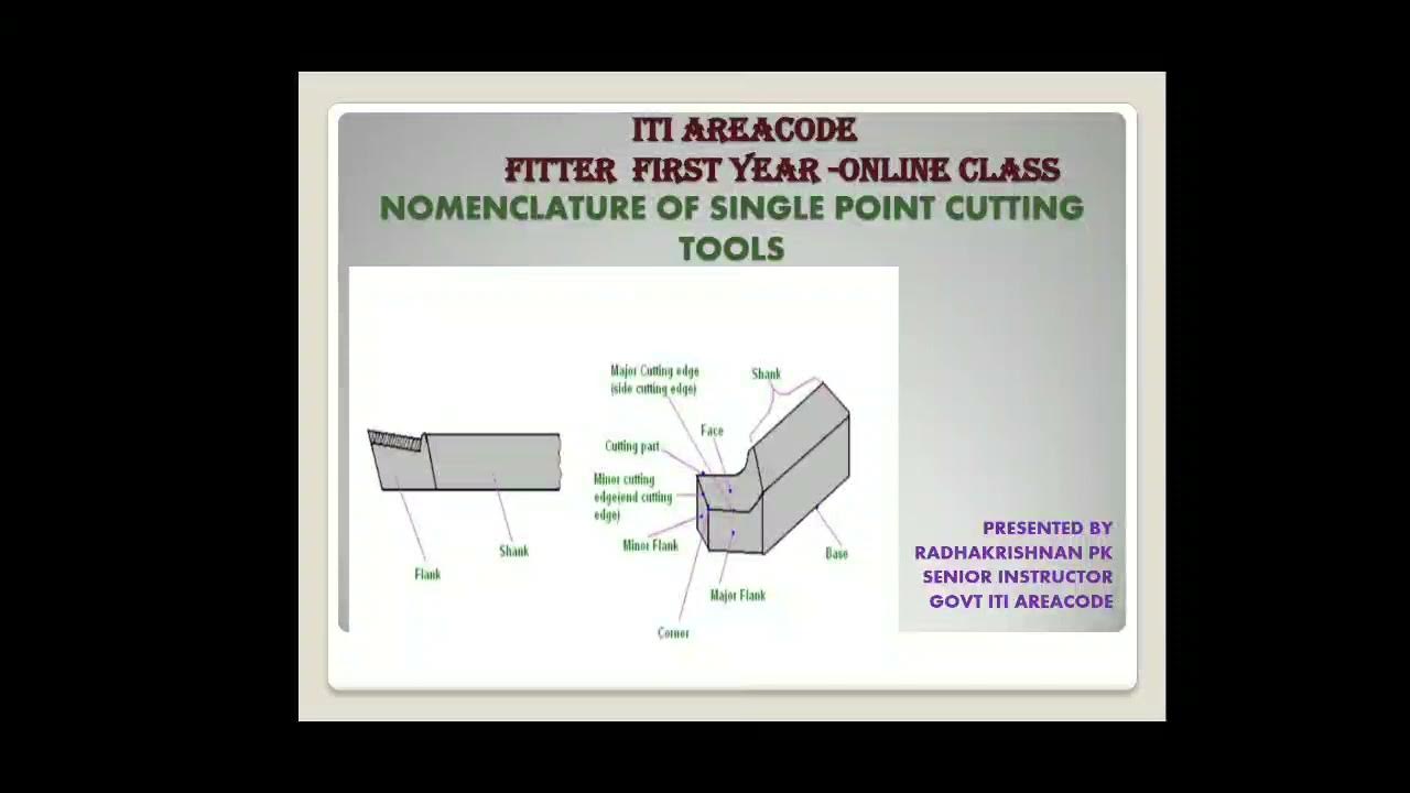 Lathe Single Point cutting Tool nomenclature YouTube