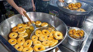 สกิลอัศจรรย์! Donut Master Couple ขายโดนัท 3,000 ชิ้นใน 4 ชั่วโมง - อาหารริมทางของเกาหลี