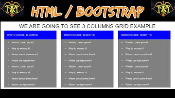 3 columns grid using bootstrap|bootstrap grid concept|3 boxes desing uisng bootstrap concept