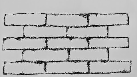 how to draw bricks easy
