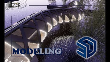 Curve Bridge design with help of Sketchup Plugins #sketchup #architecture #modeling
