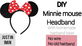 Diy Minnie mouse headband/homemade micky mouse#hairband#DIYheadband #cuteheadband#Shorts#DIY#shorts