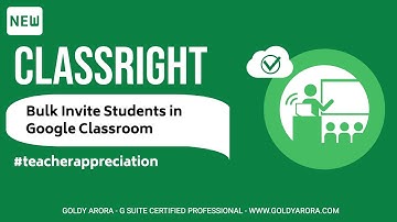 Bulk Invite students to Google Classroom courses with Classright Google sheet add-on