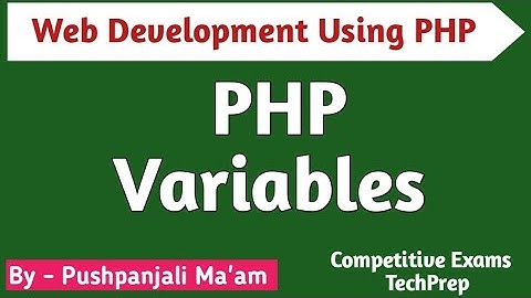 Lec - 1.4 PHP Variables in Hindi