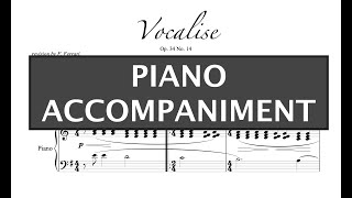 Vocalise (S. Rachmaninoff) - E Minor Piano Accompaniment