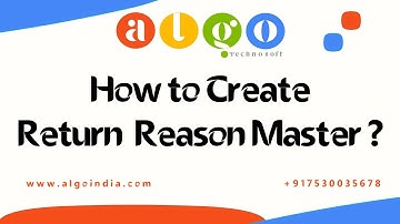 How to Create Return Reason Master/Invoice Billing /GST Billing /Accounts Billing
