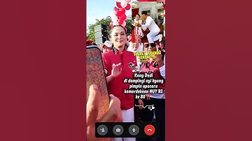 SHERLY TJOANDA SENENG 🥰 KANG DEDI DI DAMPINGI NYI HYANG PIMPIN UPACARA HUT RI KE 80‼️ #dedimulyadi