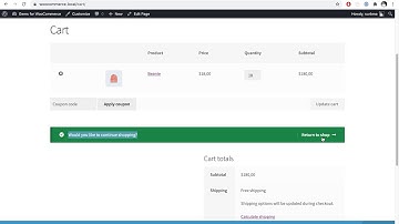 Gems for WooCommerce - Continue shopping buttons