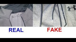Real vs Fake Under Armour zip up jacket. How to spot fake Under Armour hoodies and jackets