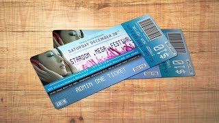 How to Make Event Ticket Design in Photoshop cc Tutorial