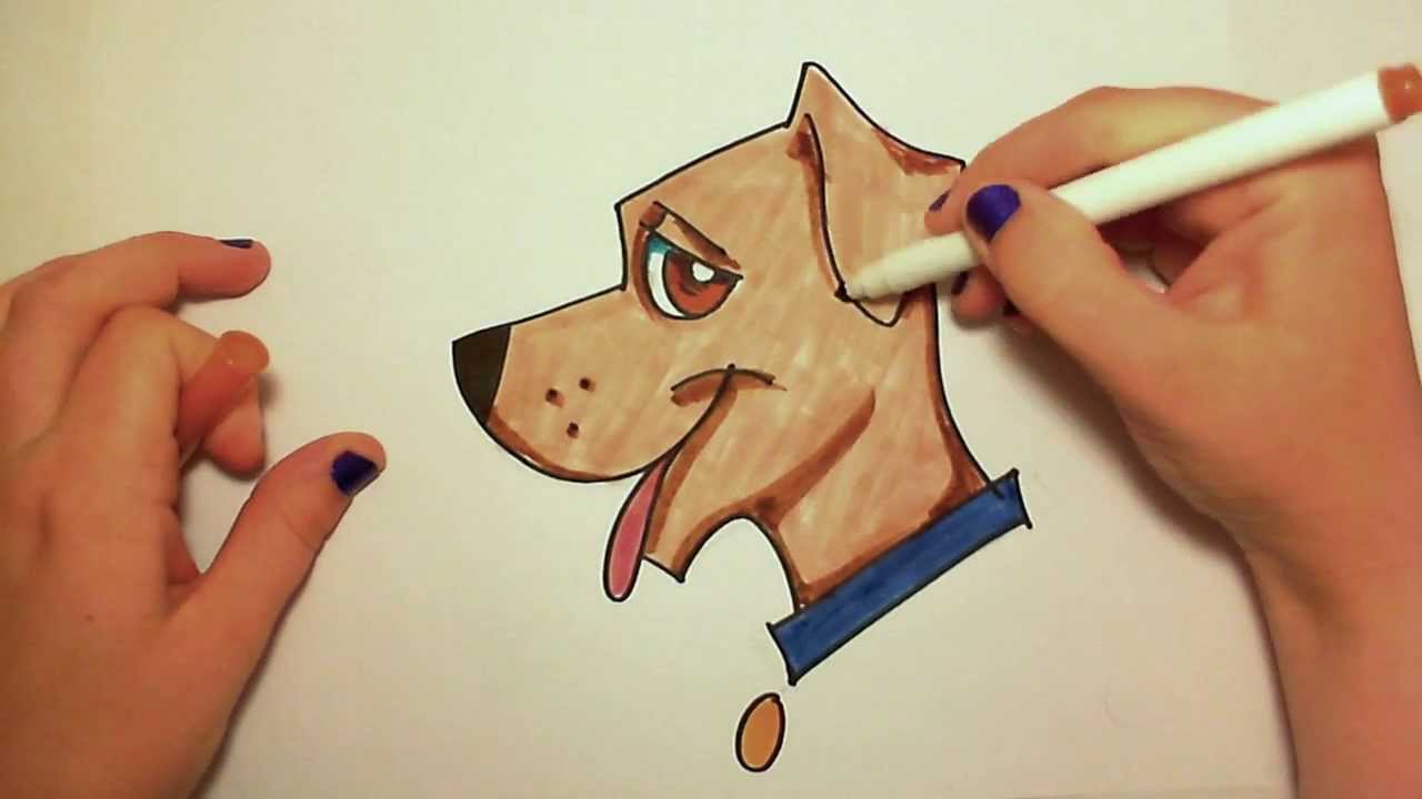 Learn How To Draw Easy a Cute Dog -- iCanHazDraw! - YouTube