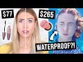 TESTING WATERPROOF MAKEUP?! || Full Face Drugstore vs. High-End