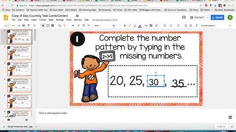 Skip Counting Digital task Cards Walkthrough for Google Drive and Classroom