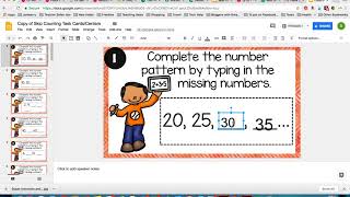 Skip Counting Digital task Cards Walkthrough for Google Drive and Classroom