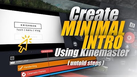 Cool MINIMAL TITLE INTRO ( using Kinemaster )