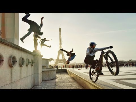 Bike Vs Parkour Jumping from the Highest Roofs in London to Paris! In 8K