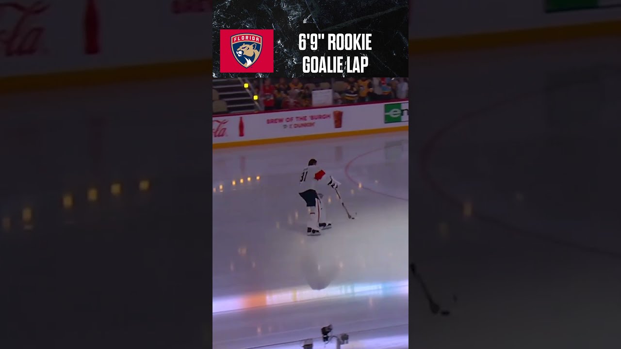 Tallest Goalie in NHL History Takes His Rookie Lap 🤯🥅
