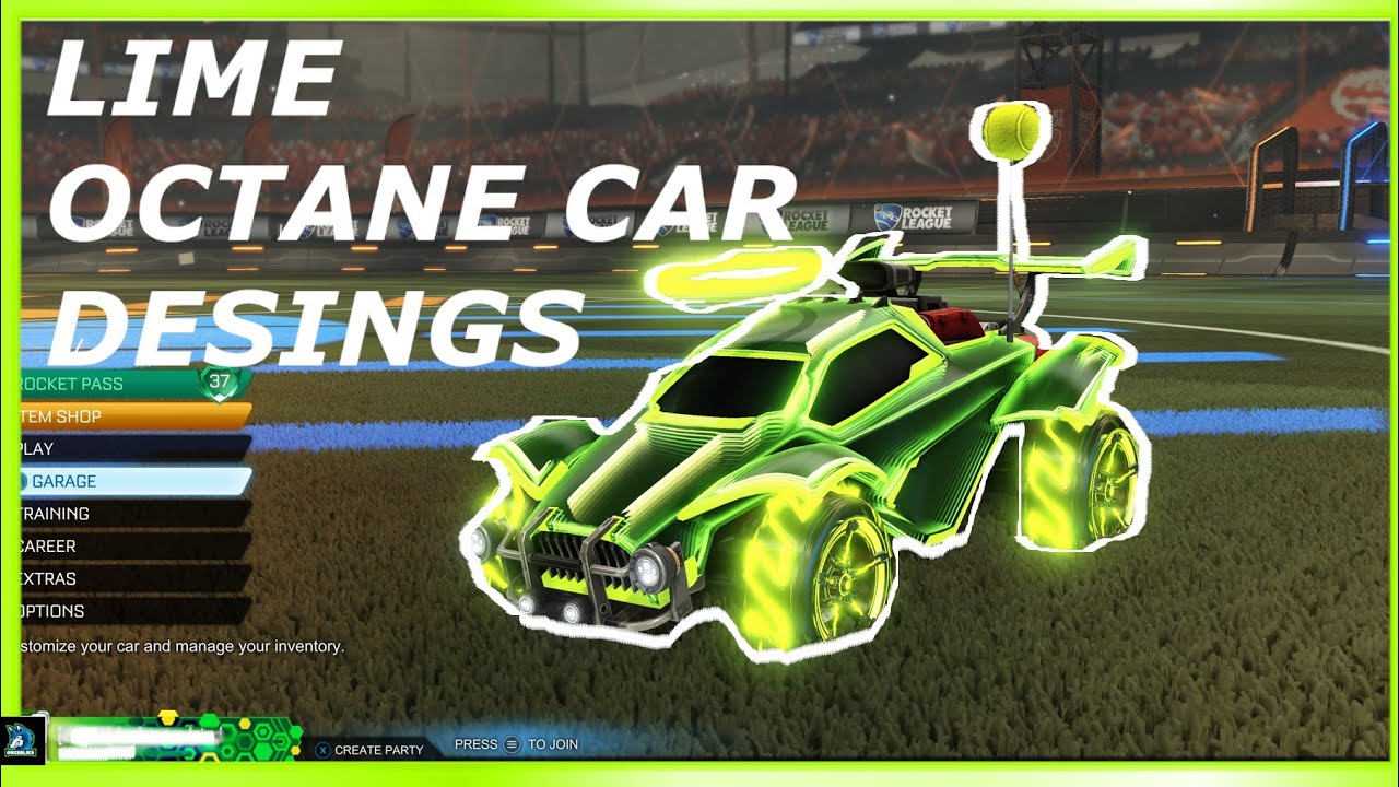 5 AMAZING LIME OCTANE CAR DESIGNS | Rocket League! - YouTube