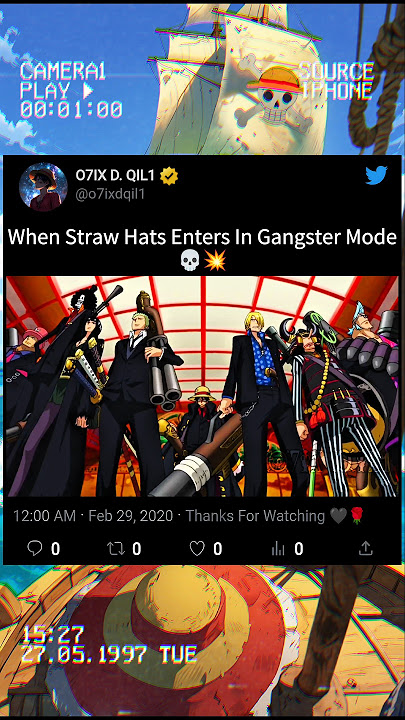 When Straw Hats Enters In Gangster Mode 💀💥