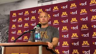 P.J. Fleck talks about the Catapult system they’ve adapted Details