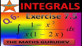 Exercise 7.5 Question 6, Class 12 maths, Integrals, NCERT solutions by THE MATHS GURUDEV, EX7.5 Q6