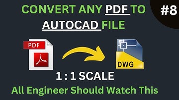 How To Convert PDF To AutoCAD Drawing In Actual Scale (1:1) || Tech Yatra
