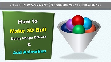 3D BALL IN POWERPOINT ┇ 3D SPHERE CREATE USING SHAPE ┇Proshikkhon