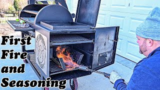 How to Season an Offset Smoker  First Fire on the new Lone Star Grillz Offset