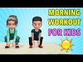 Morning kids workout wake up exercises