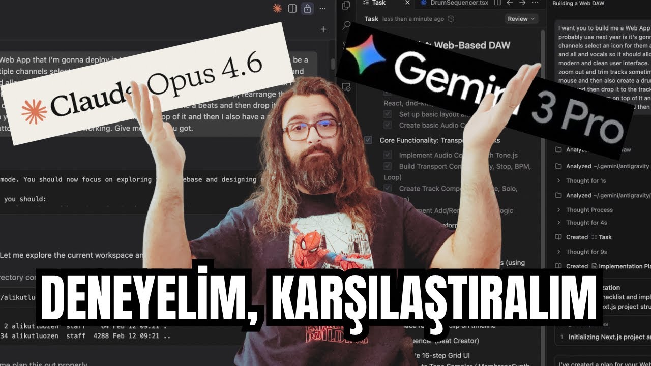 Opus 4.6 vs. Gemini 3 Pro - Ses Kayıt Stüdyosu Deneyelim - Part 1