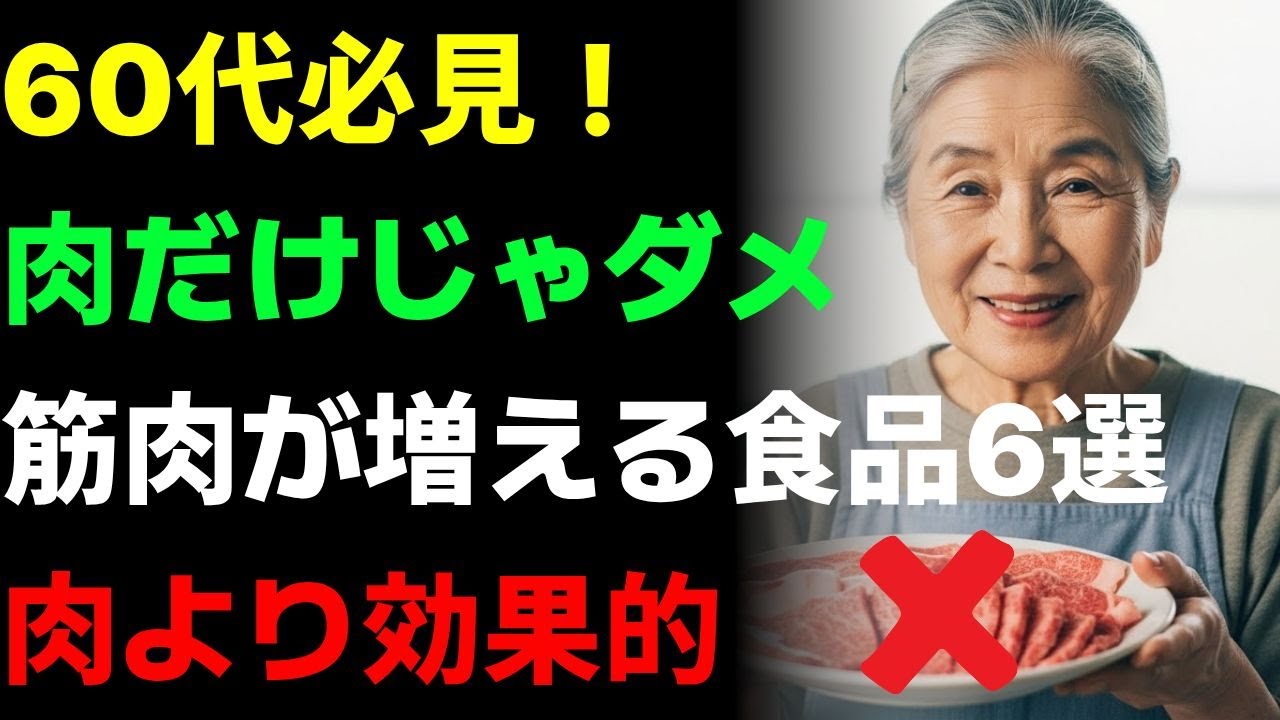 60代必見！肉だけじゃダメ｜筋肉が増える食品6｜選肉より効果的**