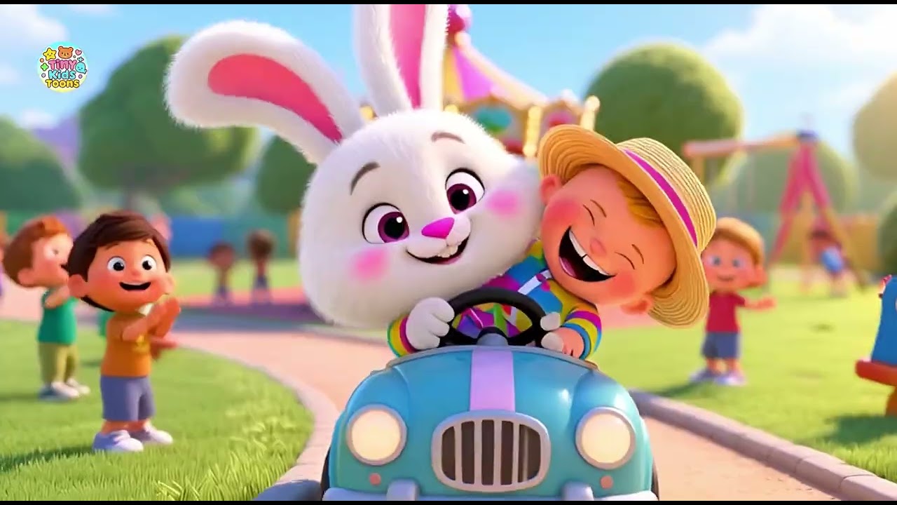 Zoom Zoom Bunny Car 🐰🚗 | Bunny Car Cartoon for Kids | Fun Learning Video